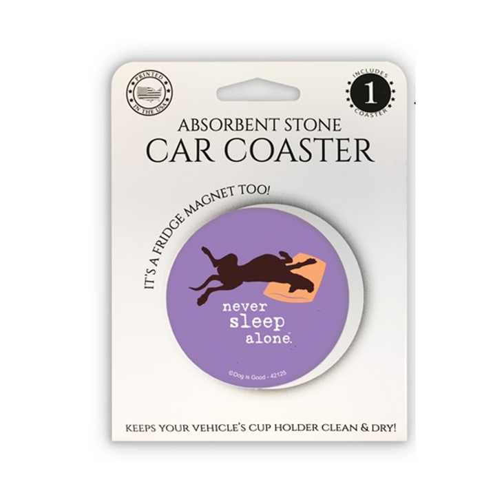 Never Sleep Alone Stone Car Coaster with Magnet
