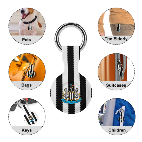 Newcastle United FC 25/26 Home Kit-Inspired Protective Case for Air Tag