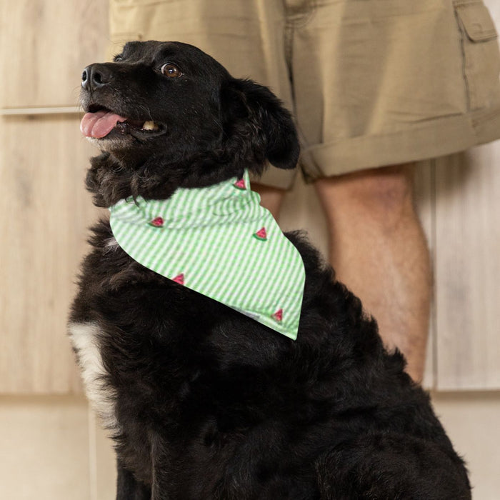 Green Stripe Watermelon Bandana