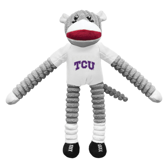 TCU Horned Frogs Sock Monkey Toy - 3 Red Rovers