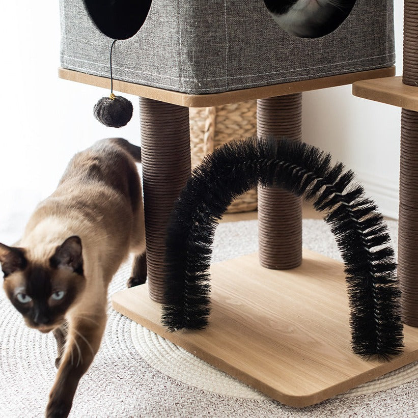 Elevate 3-Level Brown Handmade Cat Tree - 3 Red Rovers