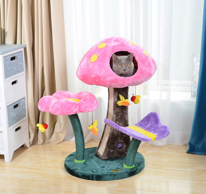 Catry Mushroom Cat Tree - 3 Red Rovers
