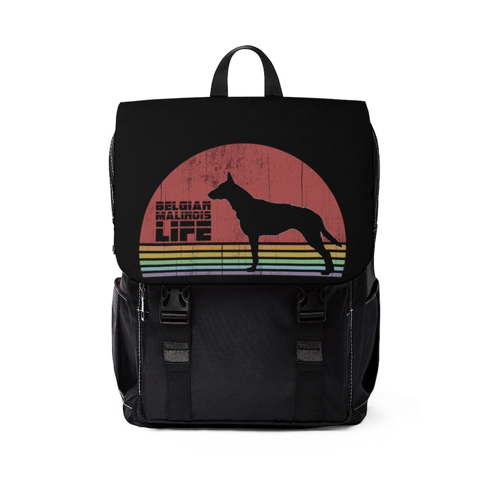 Belgian Malinois Life Unisex Casual Shoulder Backpack - 3 Red Rovers