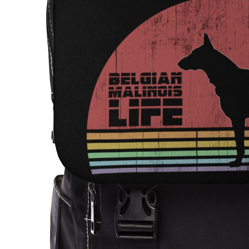 Belgian Malinois Life Unisex Casual Shoulder Backpack - 3 Red Rovers