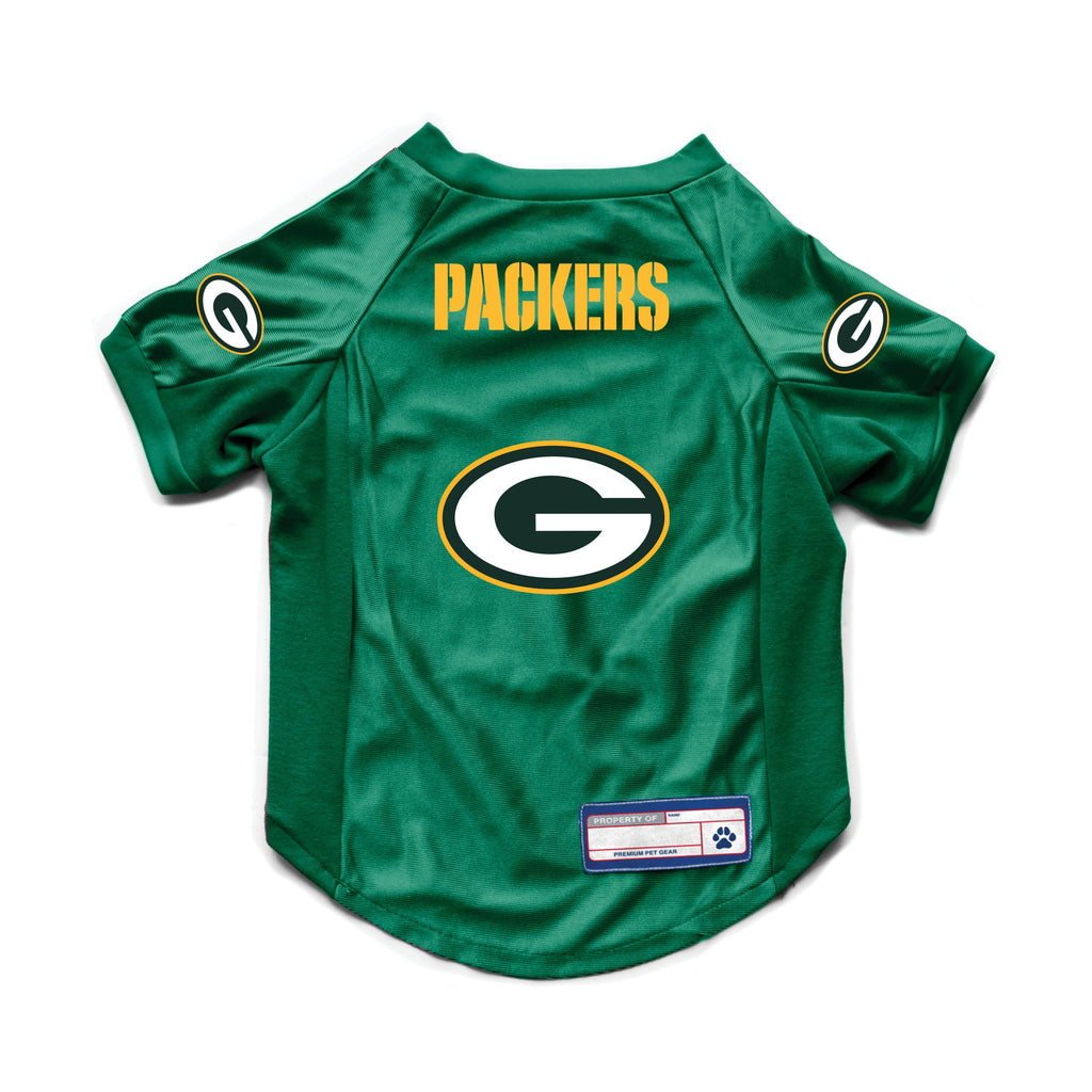 Littlearth NFL Personalized Stretch Dog & Cat Jersey, Green Bay Packers, Small