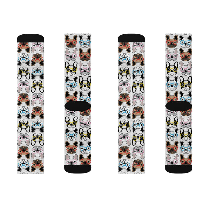 French Bulldogs Tube Socks - 3 Red Rovers