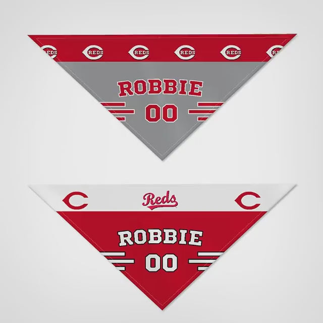 Cincinnati Reds Home/Road Personalized Reversible Bandana