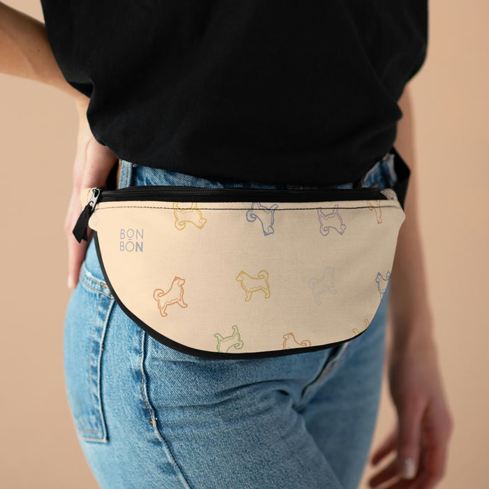 Alaskan Malamute Waist/Belt Bag - Cream - 3 Red Rovers