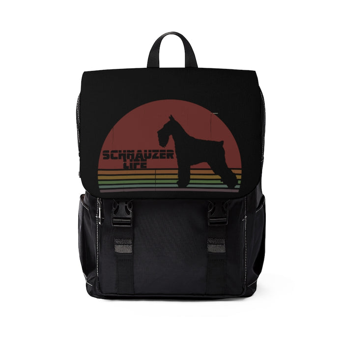 Schnauzer Life Unisex Casual Shoulder Backpack - 3 Red Rovers