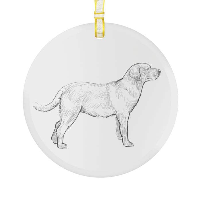 Labrador Retriever Glass Ornament - 3 Red Rovers