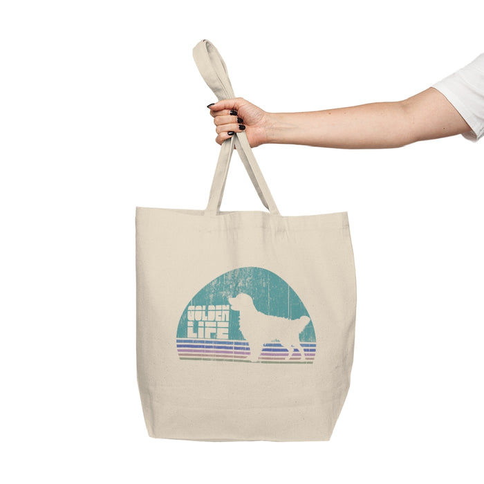 Golden Retriever Life Canvas Shopping Tote - 3 Red Rovers