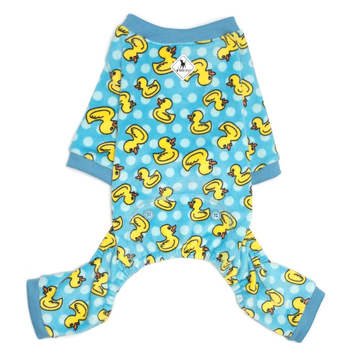 Rubber Duck Fleece Dog Pajamas - 3 Red Rovers