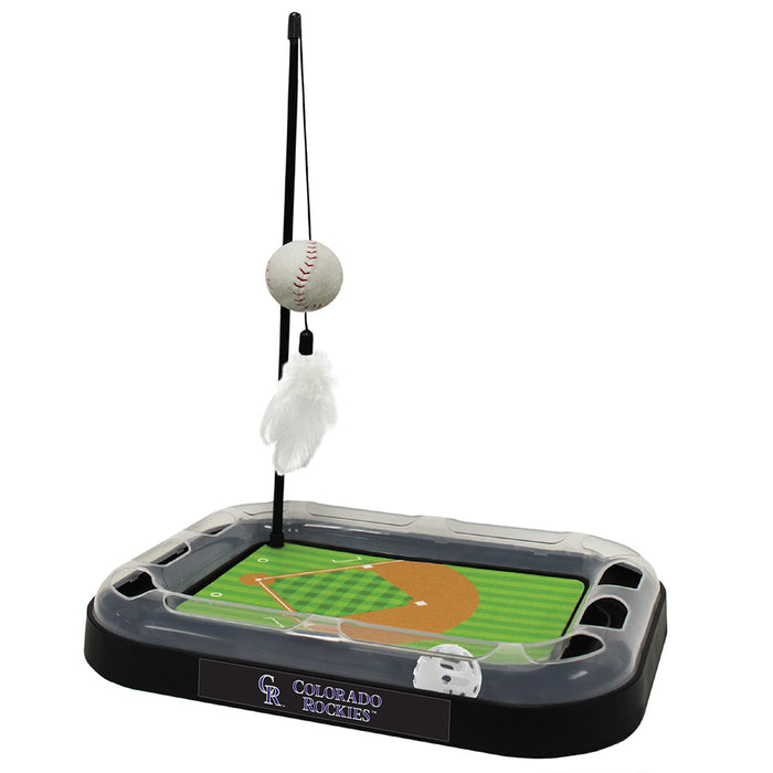 CO Rockies Baseball Cat Scratcher Toy