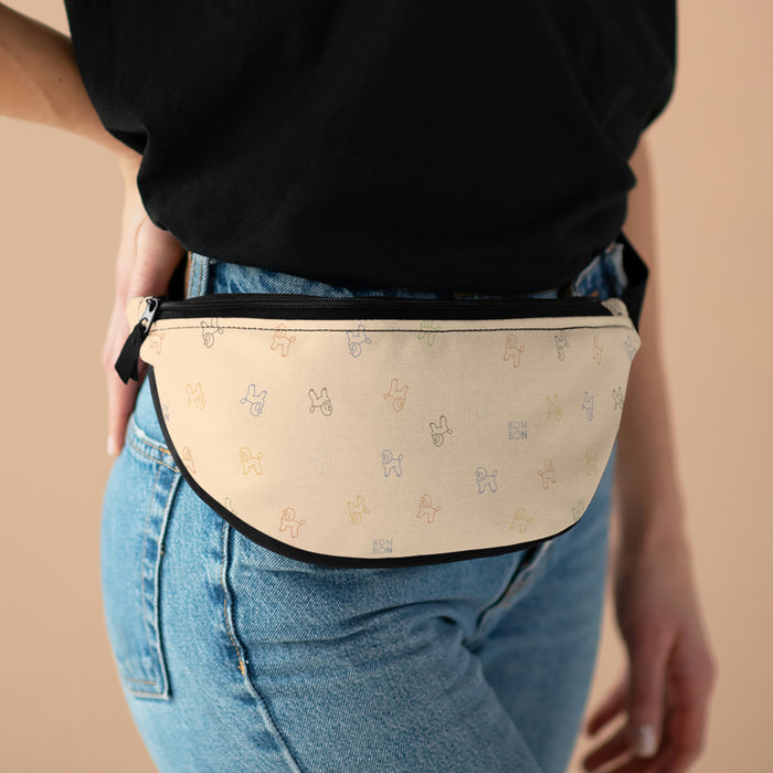 Standard Poodle Waist/Belt Bag - Cream - 3 Red Rovers