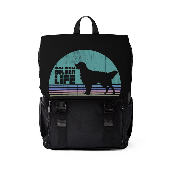 Golden Retriever Life Unisex Casual Shoulder Backpack - 3 Red Rovers