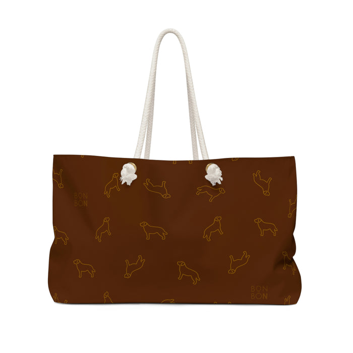 Labrador Retriever Weekender Bag - Chocolate - 3 Red Rovers