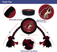 AZ Coyotes Puck Rope Toys - 3 Red Rovers