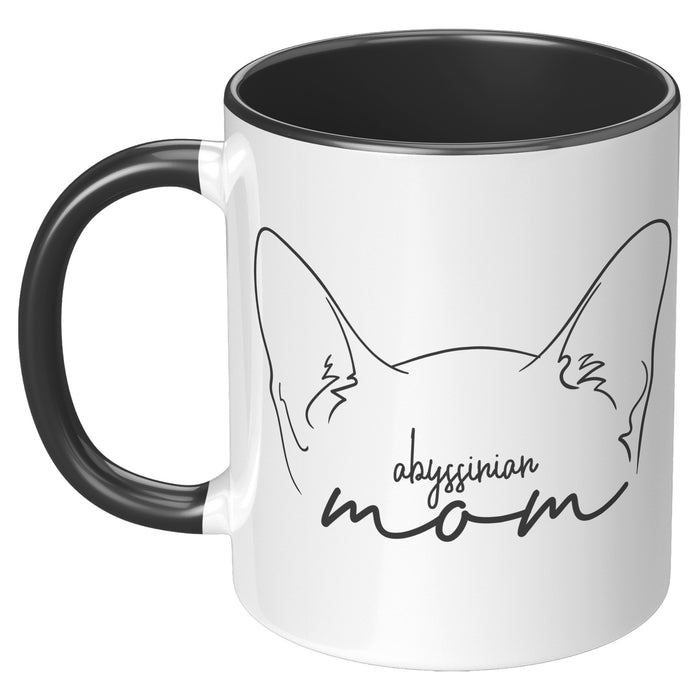 Abyssinian Cat Mom Accent Mug - 3 Red Rovers