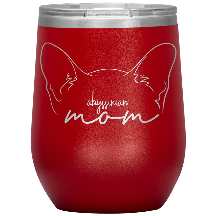 Abyssinian Cat Mom Wine Tumbler - 3 Red Rovers