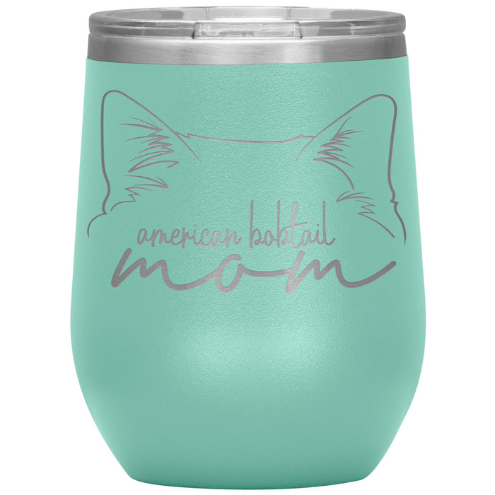 American Bobtail Cat Mom Wine Tumbler - 3 Red Rovers