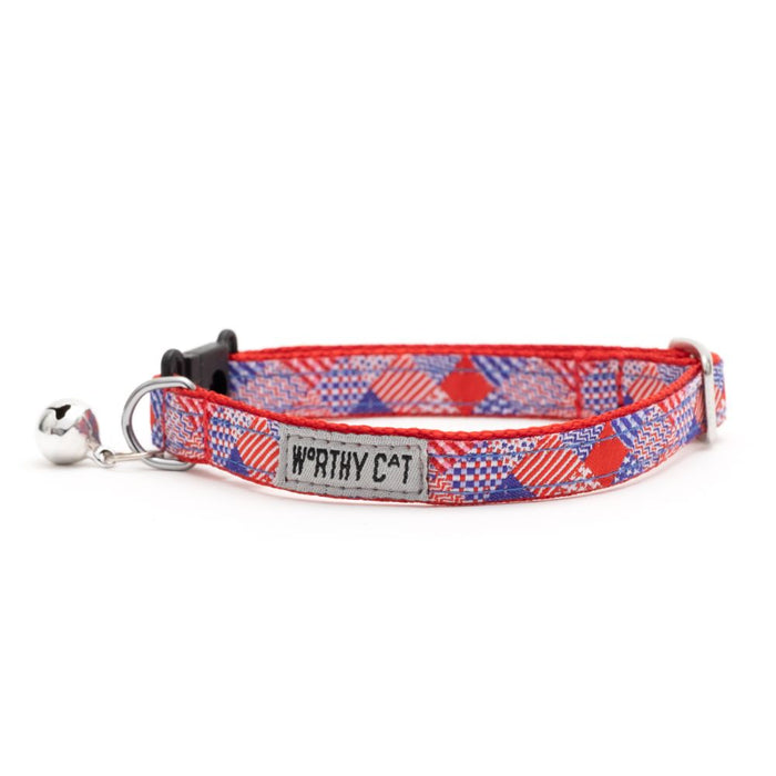 Americana Cat Collar - 3 Red Rovers