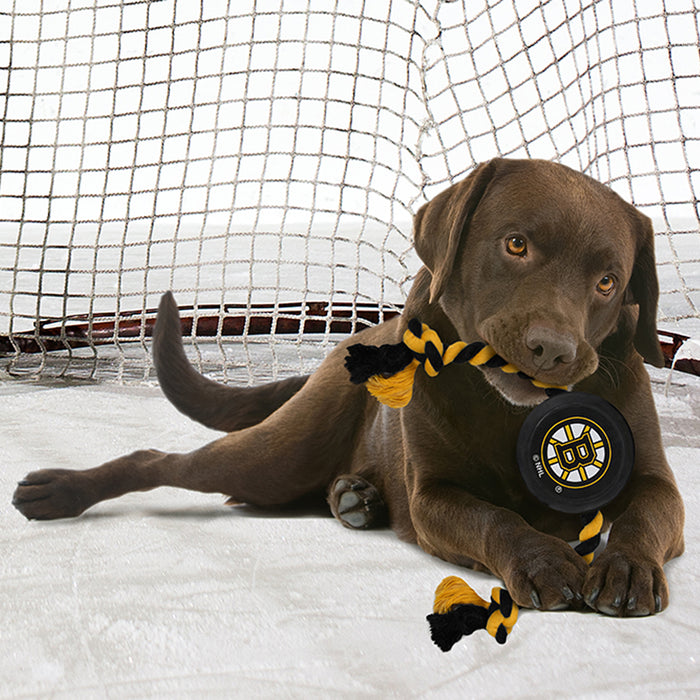 Boston Bruins Puck Rope Toys - 3 Red Rovers