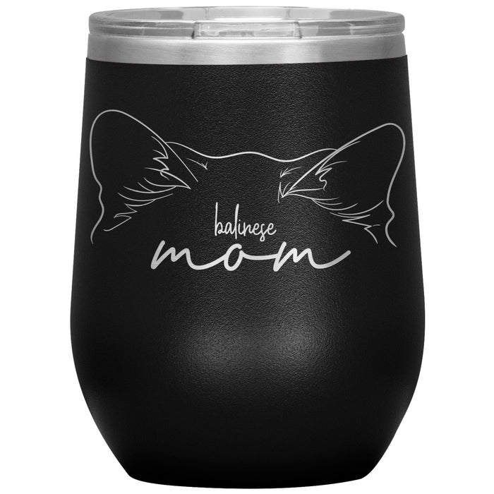 Balinese Cat Mom Wine Tumbler - 3 Red Rovers