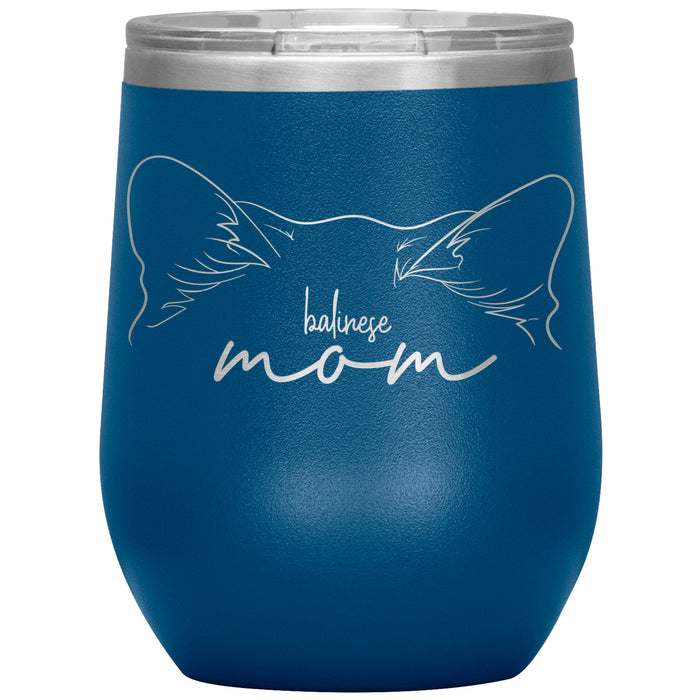 Balinese Cat Mom Wine Tumbler - 3 Red Rovers