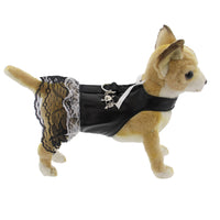 Biker Black and White Lace Harness - 3 Red Rovers