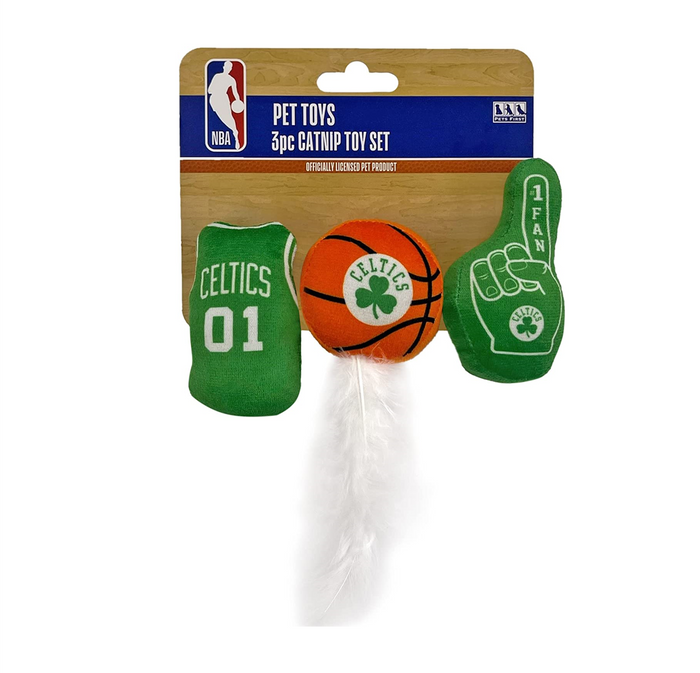 Boston Celtics 3 piece Catnip Toy Set - 3 Red Rovers