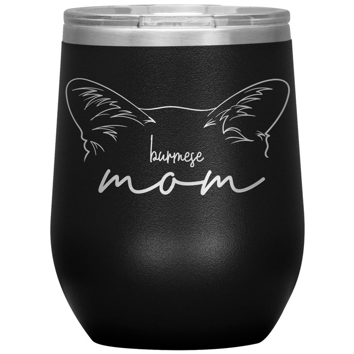 Burmese Cat Mom Wine Tumbler - 3 Red Rovers