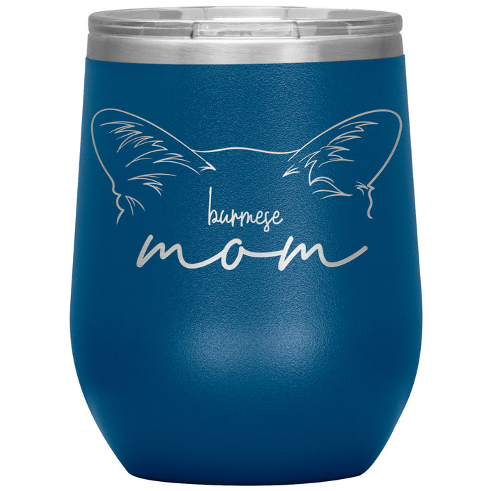 Burmese Cat Mom Wine Tumbler - 3 Red Rovers
