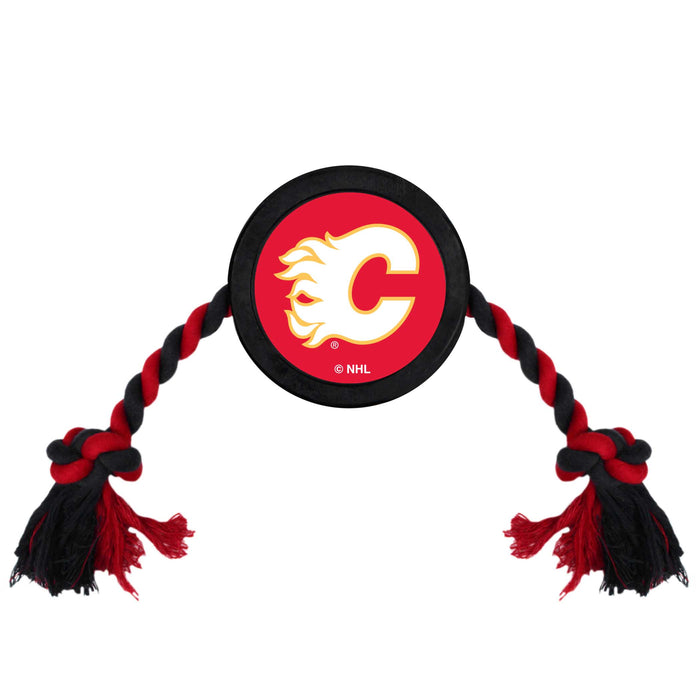 Calgary Flames Puck Rope Toys - 3 Red Rovers