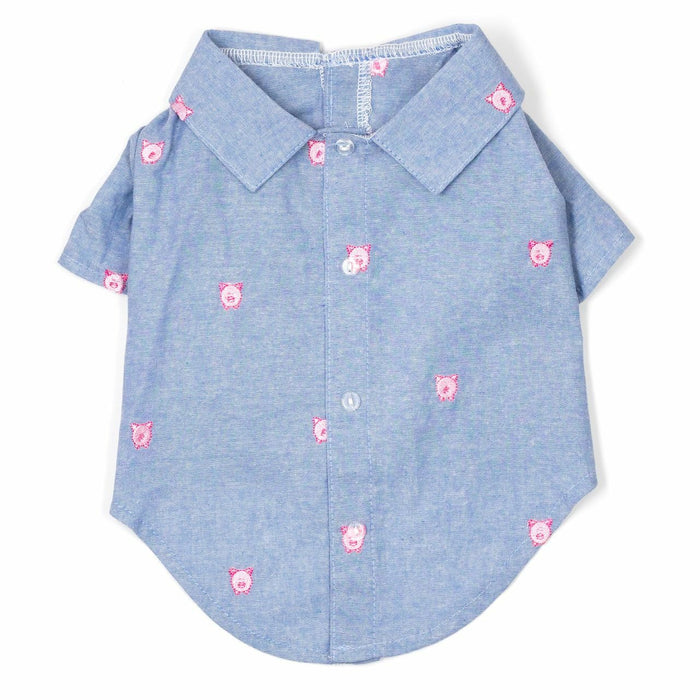 Chambray Wilbur Pig Shirt - 3 Red Rovers