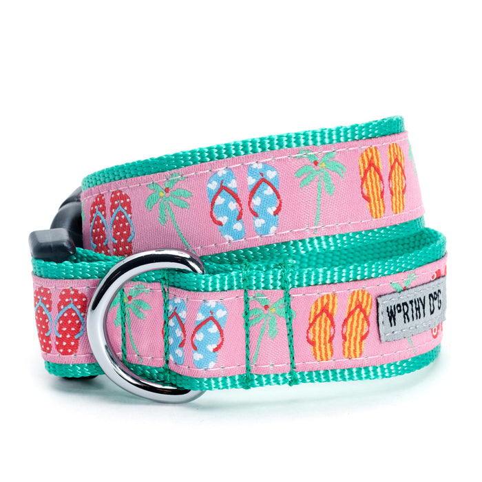 Flip Flops Collection Dog Collar or Leads - 3 Red Rovers