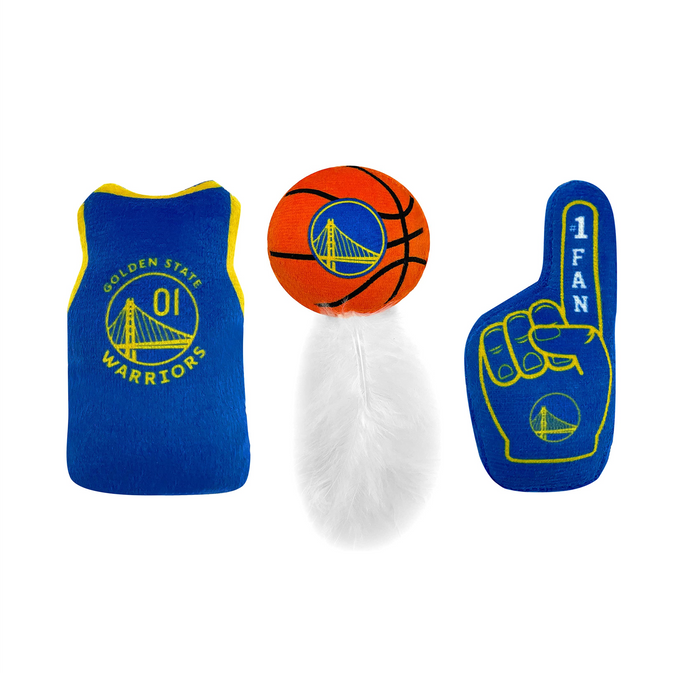 Golden State Warriors 3 piece Catnip Toy Set - 3 Red Rovers