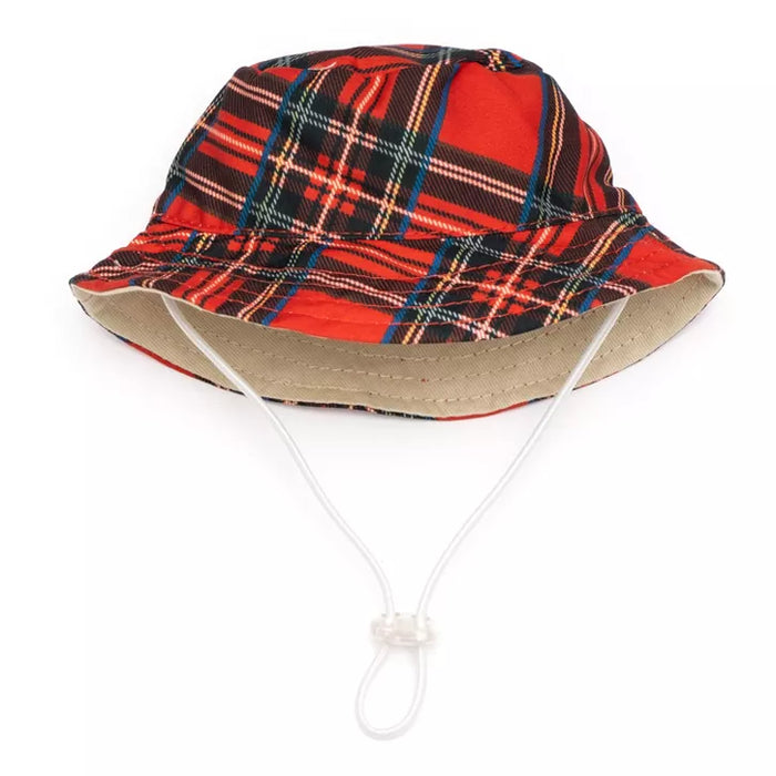 Red Plaid Bucket Hat