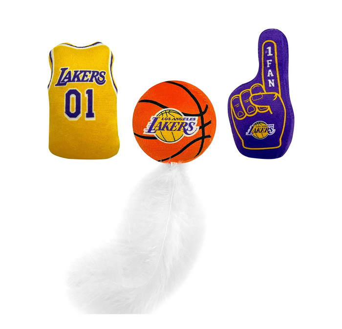 Los Angeles Lakers 3 piece Catnip Toy Set - 3 Red Rovers