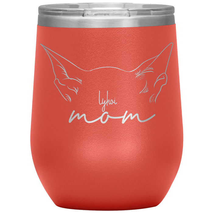 Lykoi Cat Mom Wine Tumbler - 3 Red Rovers
