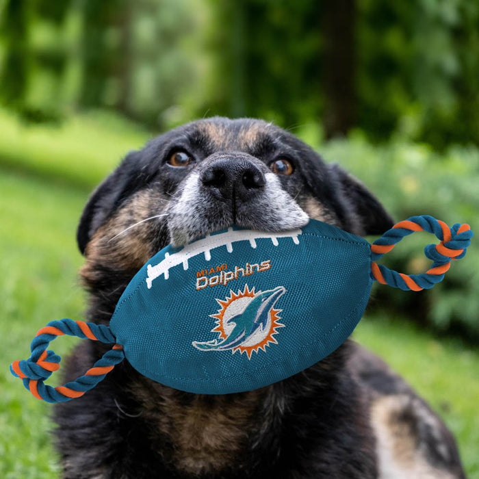 Miami Dolphins Football Rope Toys - 3 Red Rovers