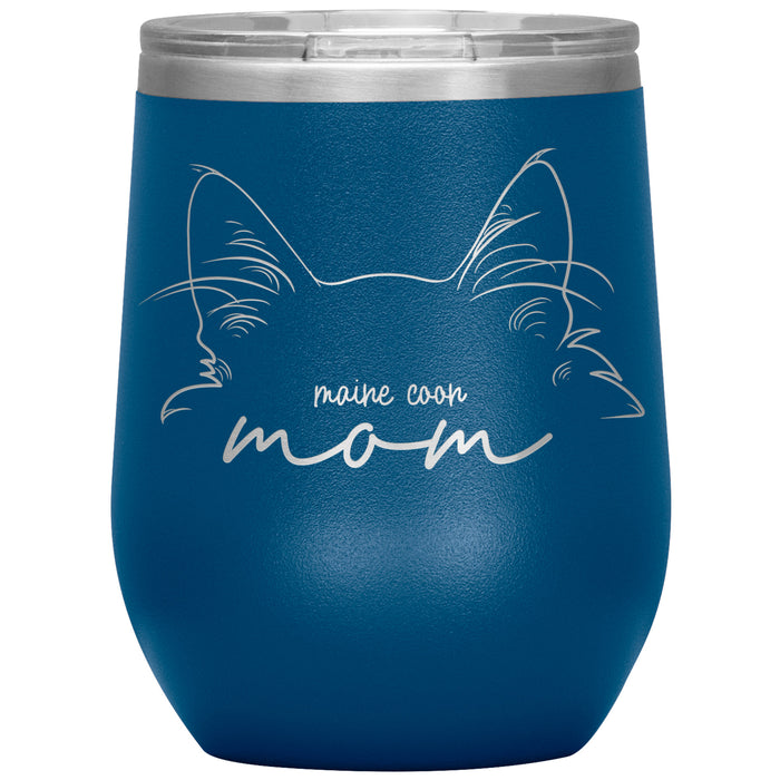 Maine Coon Cat Mom Wine Tumbler - 3 Red Rovers