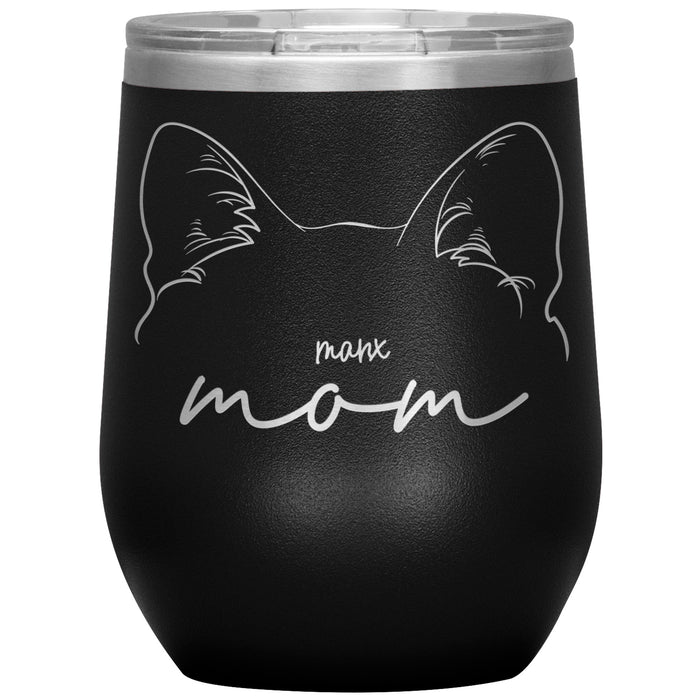 Manx Cat Mom Wine Tumbler - 3 Red Rovers