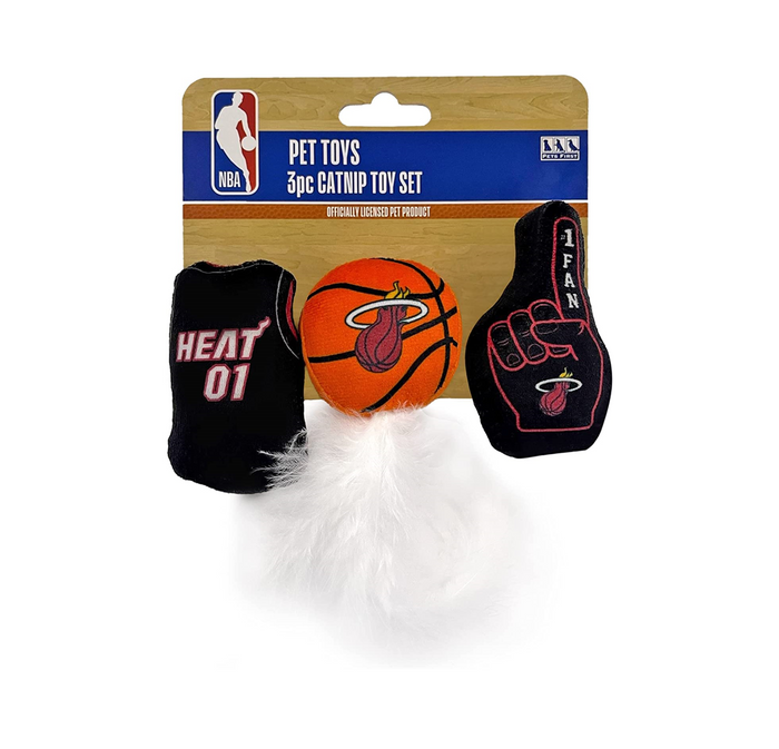 Miami Heat 3 piece Catnip Toy Set - 3 Red Rovers
