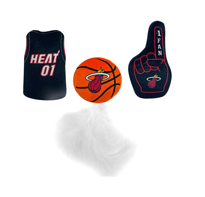 Miami Heat 3 piece Catnip Toy Set - 3 Red Rovers