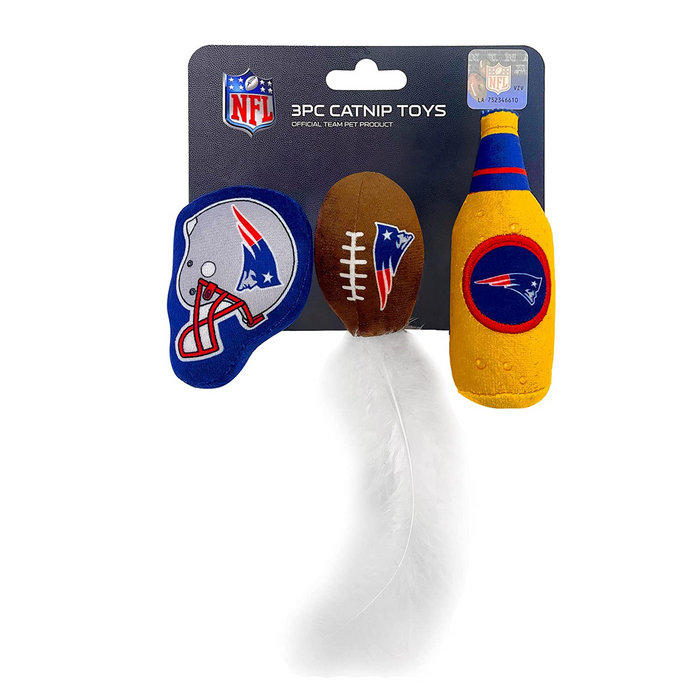 New England Patriots 3 piece Catnip Toy Set - 3 Red Rovers