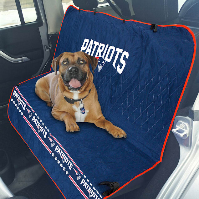 New England Patriots Pet Car Seat Protector - 3 Red Rovers