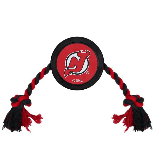 New Jersey Devils Puck Rope Toys - 3 Red Rovers