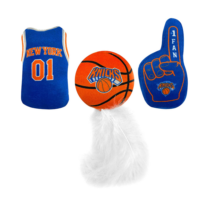 New York Knicks 3 piece Catnip Toy Set - 3 Red Rovers