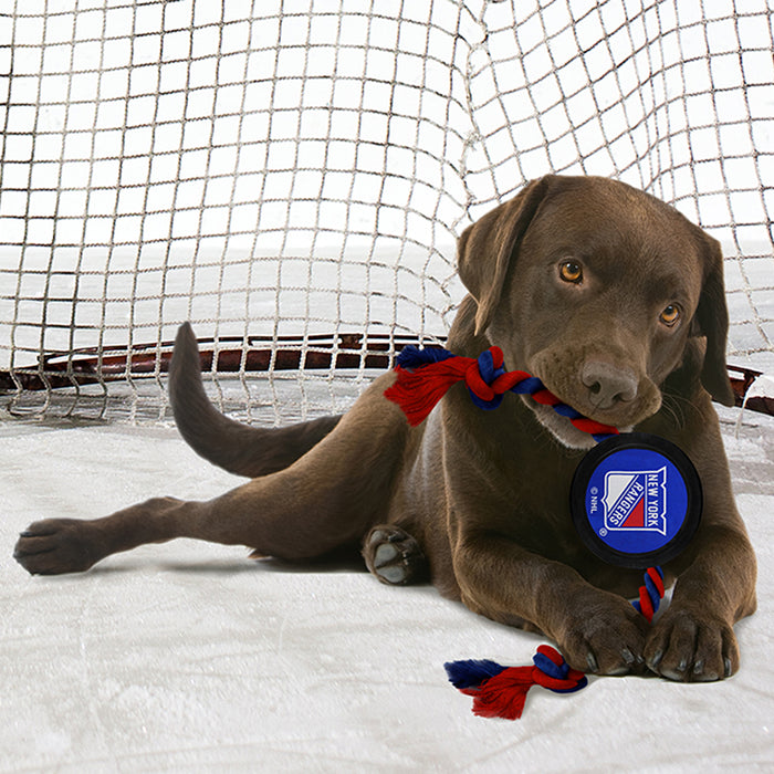 New York Rangers Puck Rope Toys - 3 Red Rovers