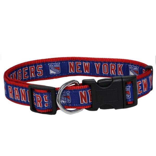 New York Rangers Pet Nylon Collar - Small